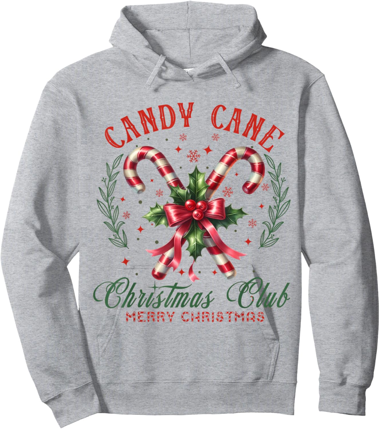 Christmas Holiday Season Xmas Candy Cane Christmas Club Hoodie - Hoodie | Ash