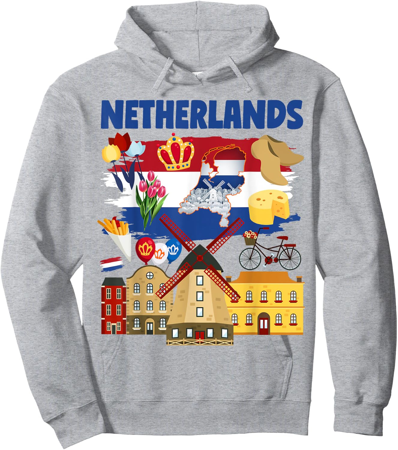 Netherlands Flag Outfit Idea For Kids & Holland Dutch Flag Hoodie - Hoodie | Ash