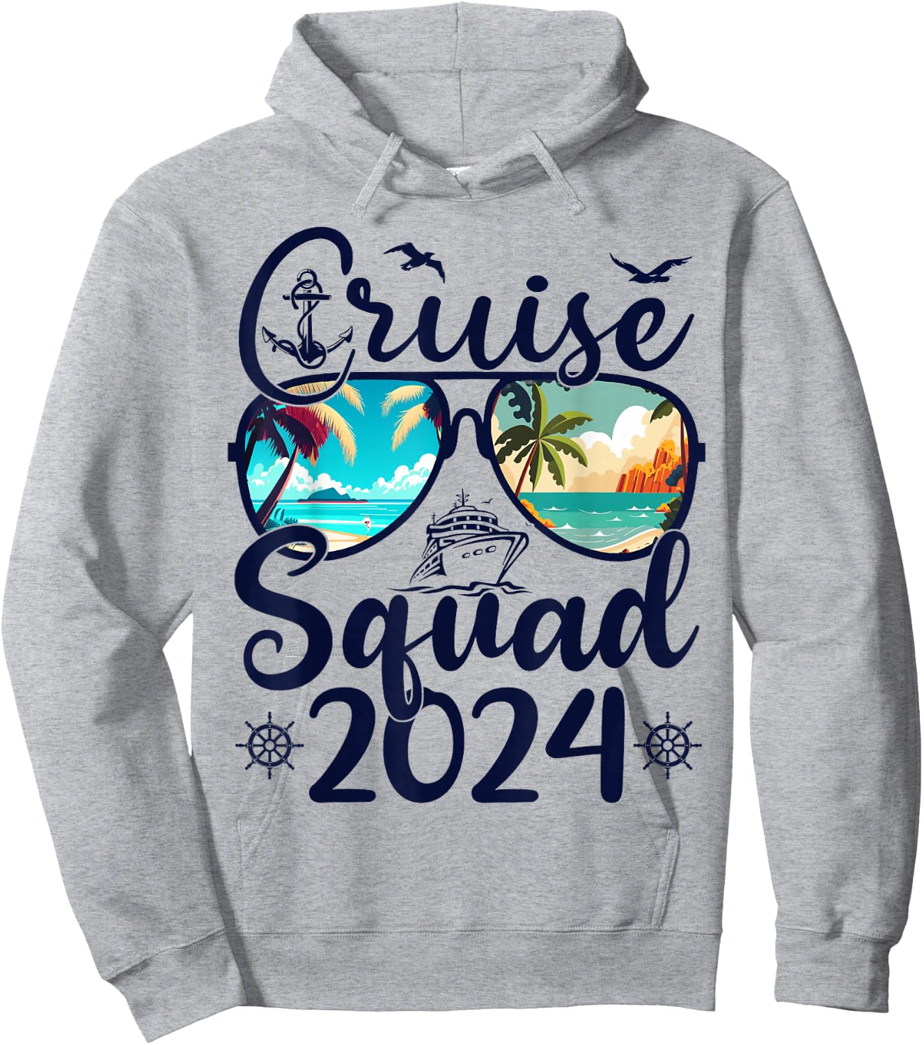 Cruise Squad 2024 Summer Vacation ship Matching Cruise Squad Hoodie - Hoodie | Ash