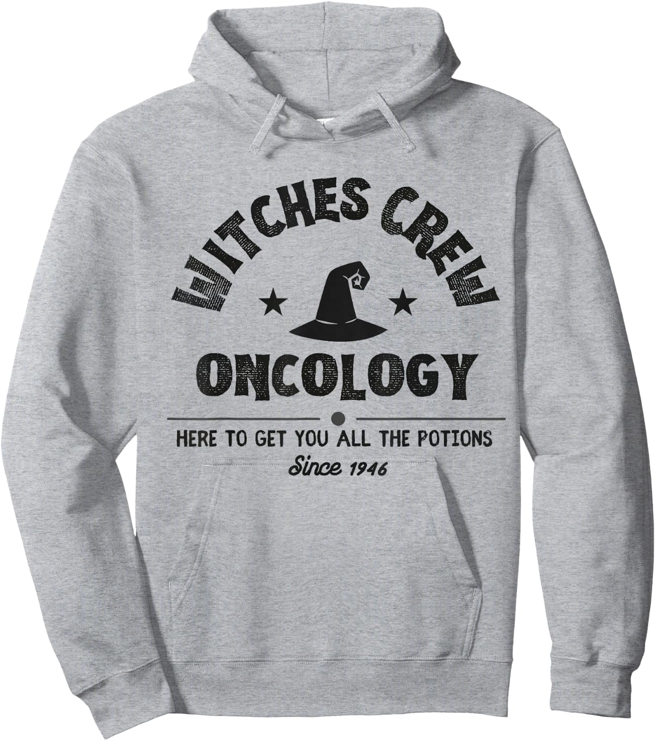 Witches Crew Oncology Nurse Team Halloween Cancer Awareness Hoodie - Hoodie | Ash