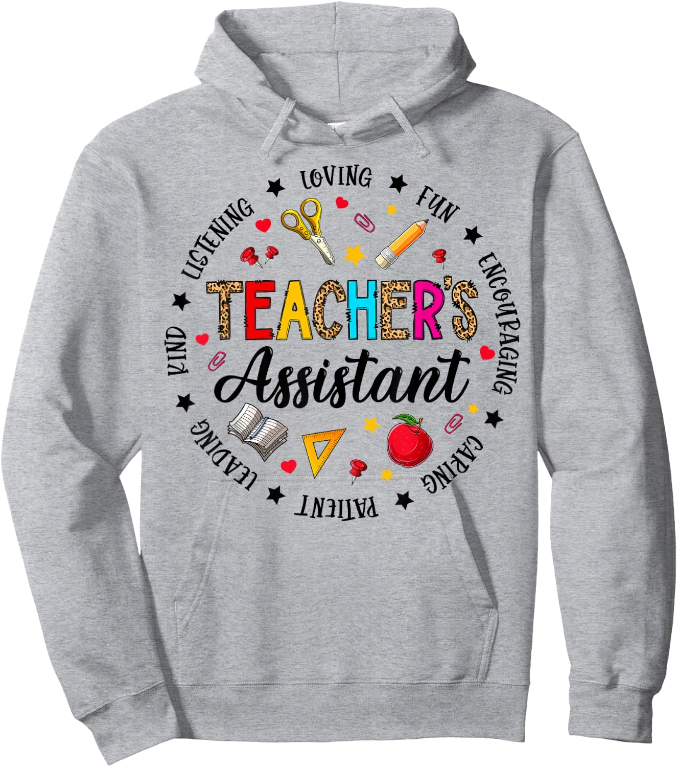 Retro Teacher Assistant Teacher Appreciation Back To School Hoodie - Hoodie | Ash