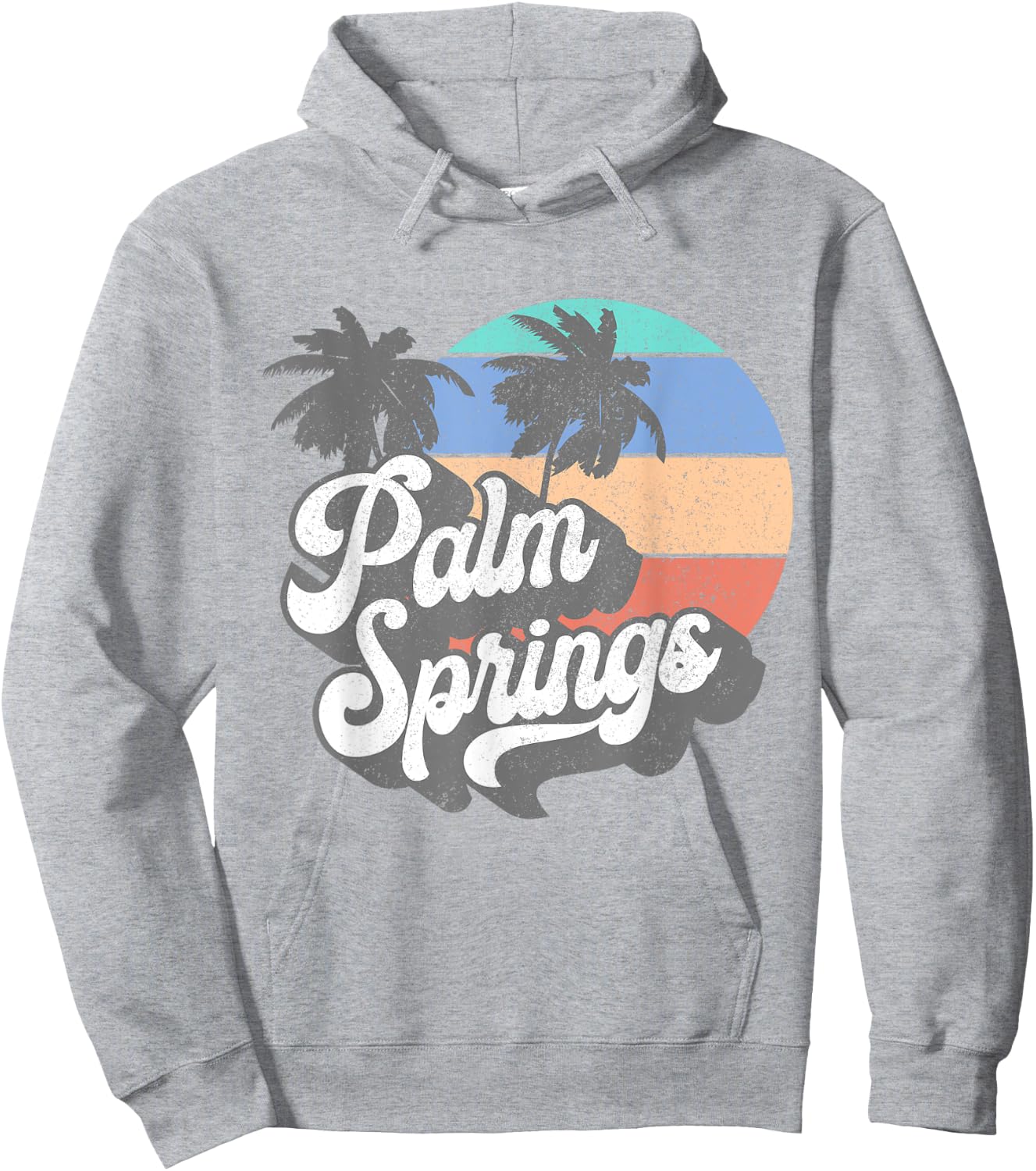 Vintage 70's Palm Springs California Beach Surfing Retro Men Women Hoodie - Hoodie | Ash