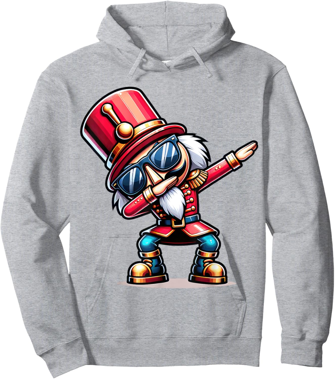 Christmas Nutcracker Dabbing Boys Santa Xmas Funny Hoodie - Hoodie | Ash