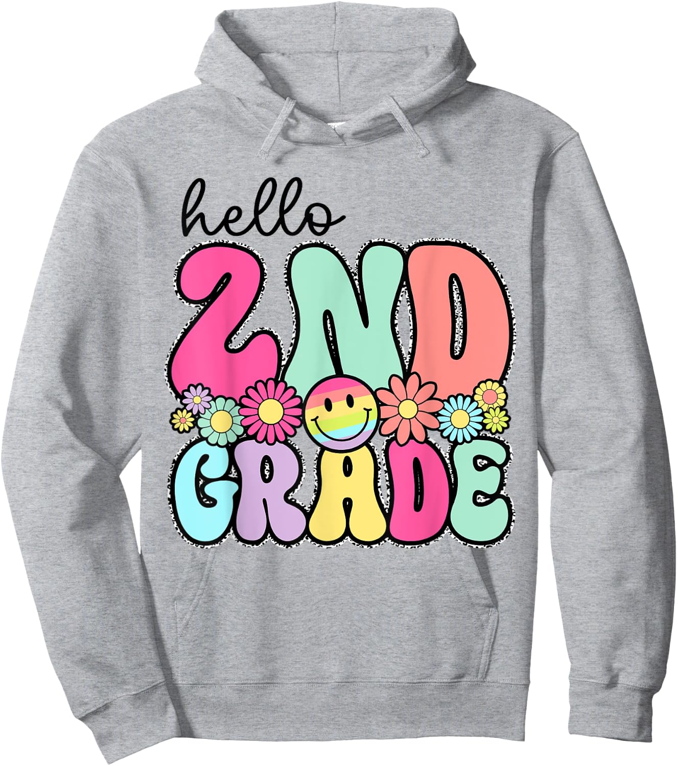 Hello 2nd Grade First Day Back To School Teachers Girls Kids Hoodie - Hoodie | Ash