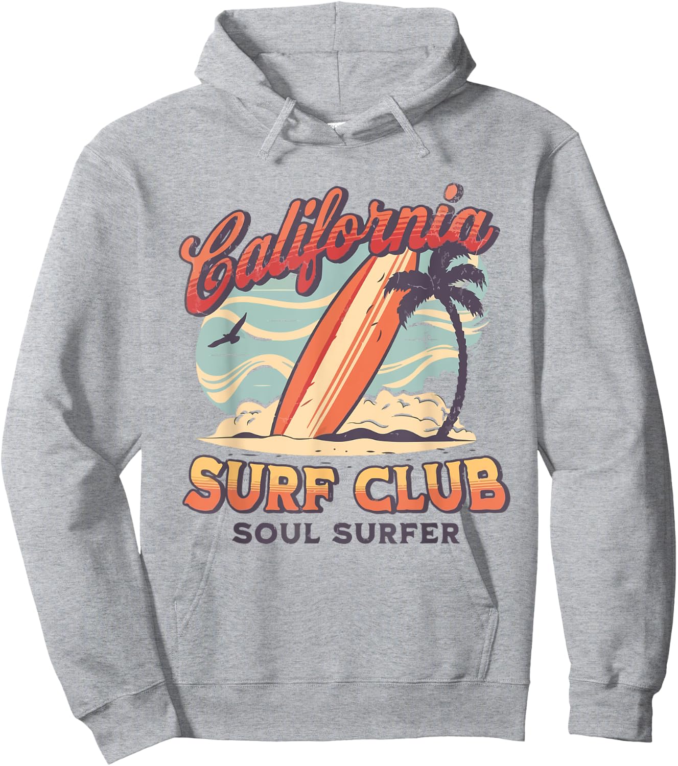 California Surf Club USA California Beach Men Women Kids Hoodie - Hoodie | Ash