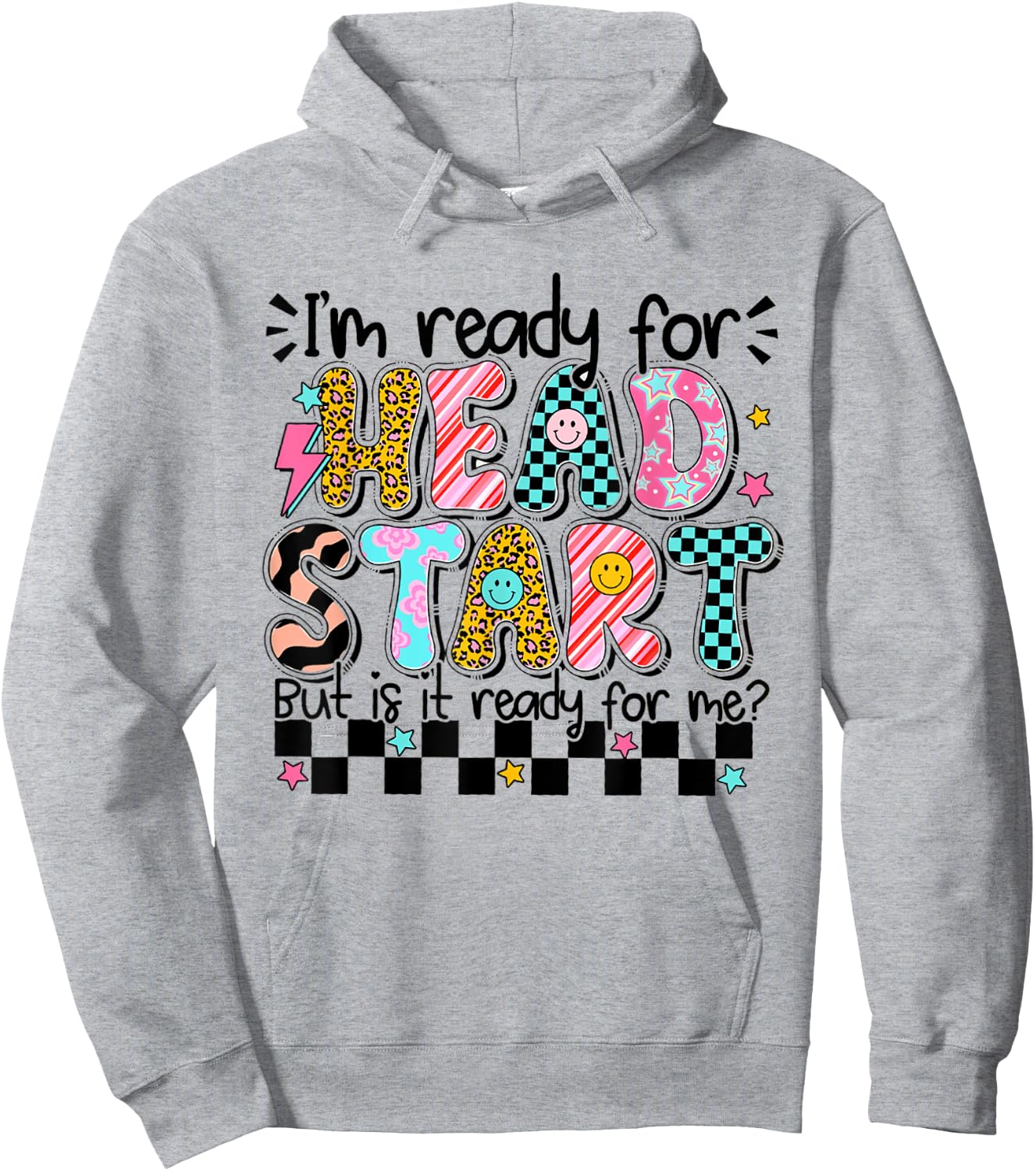 Retro I'm Ready For Head Start First Day Of School Boys Girl Hoodie - Hoodie | Ash