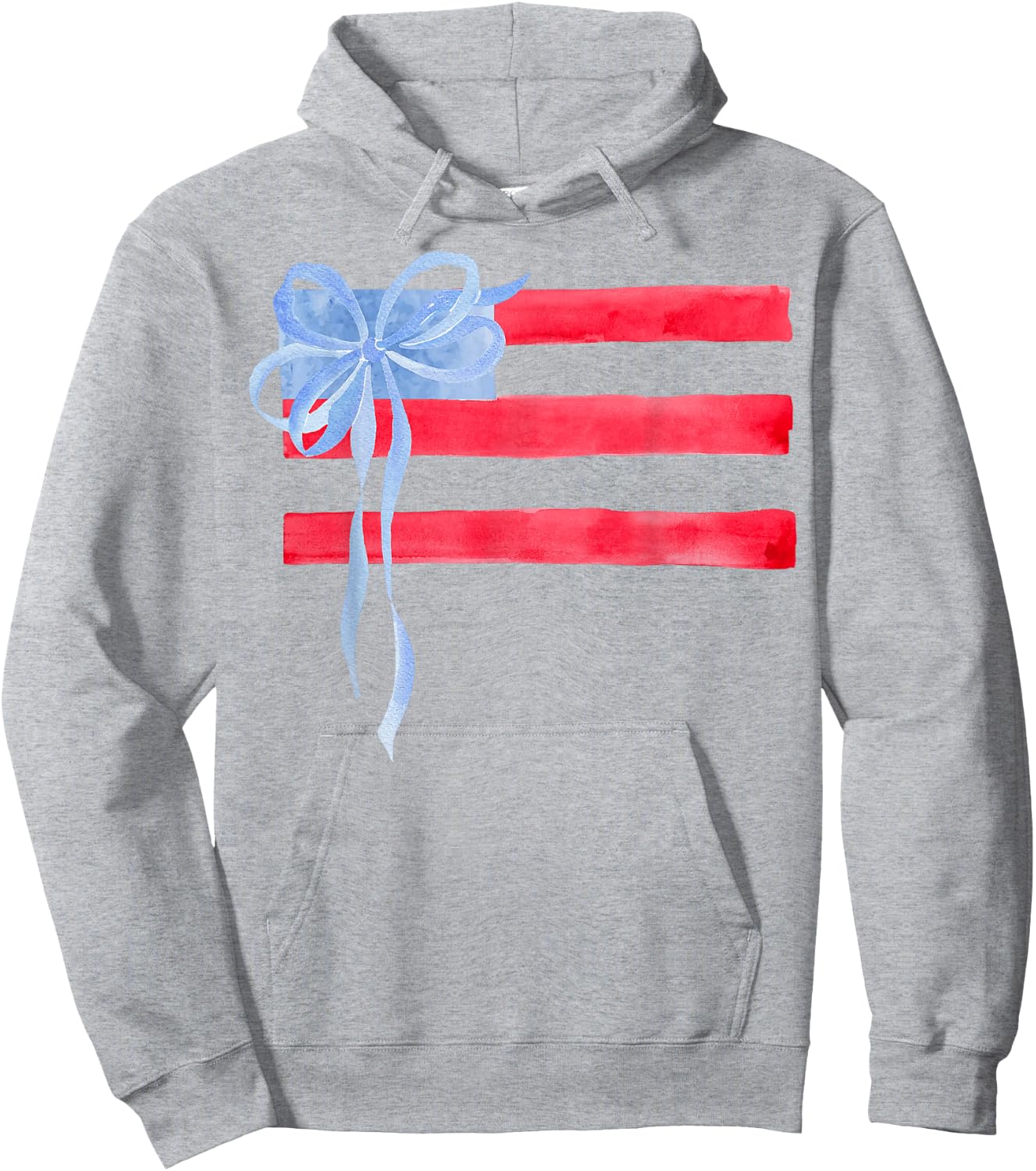 Hair bow American Flag 4th Of July Hoodie - Hoodie | Ash