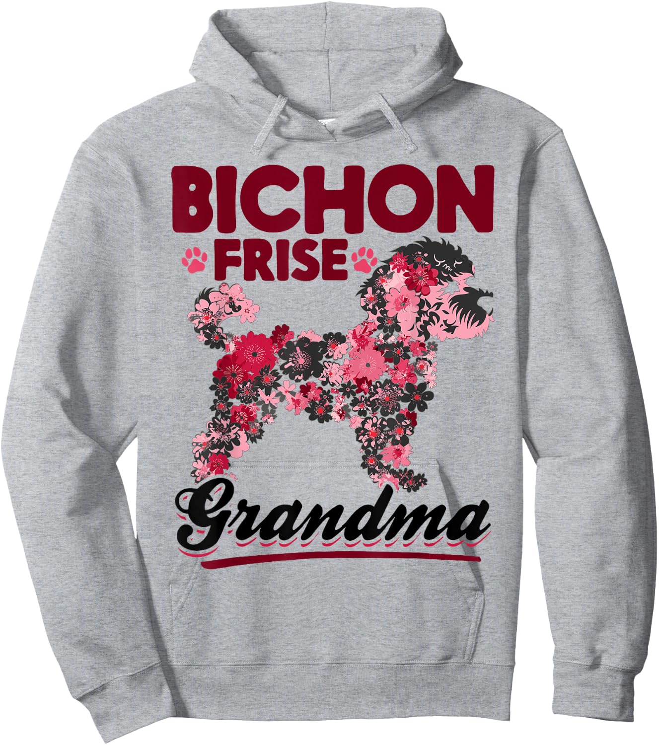 Bichon Frise Dog Breed Bichon Frise Grandma Women Girls Kids Hoodie - Hoodie | Ash