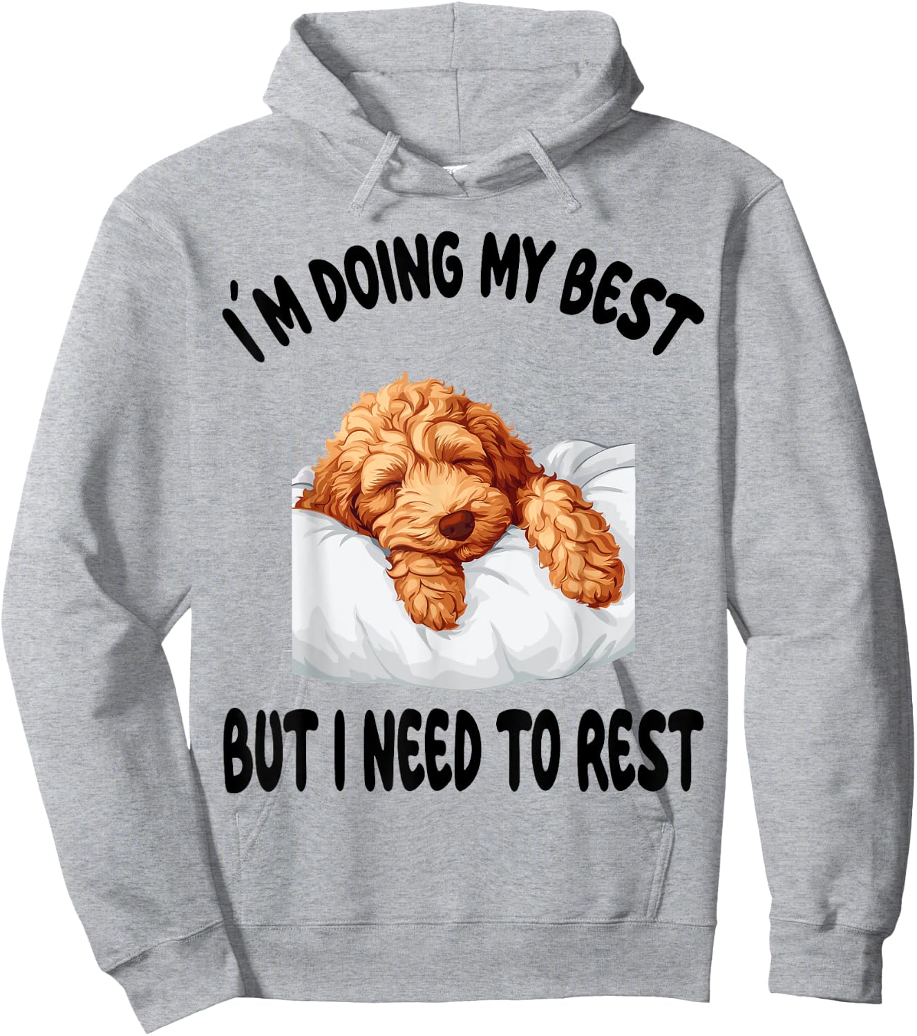 Goldendoodle Official Sleepshirt Pajamas Nightgown Hoodie - Hoodie | Ash