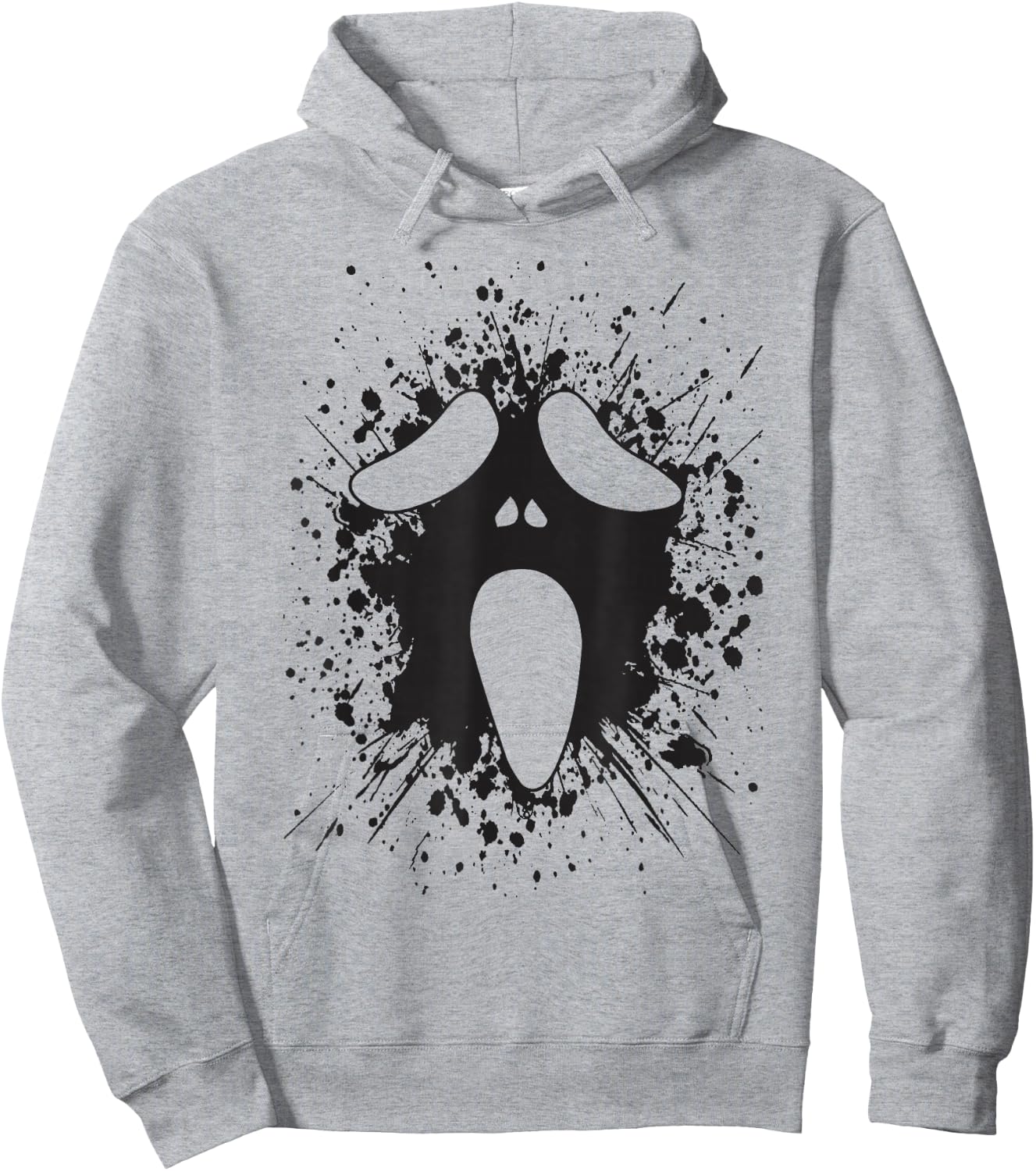 Ghost Silly Face Spooky Halloween Ghoul Face Easy Costume Hoodie - Hoodie | Ash
