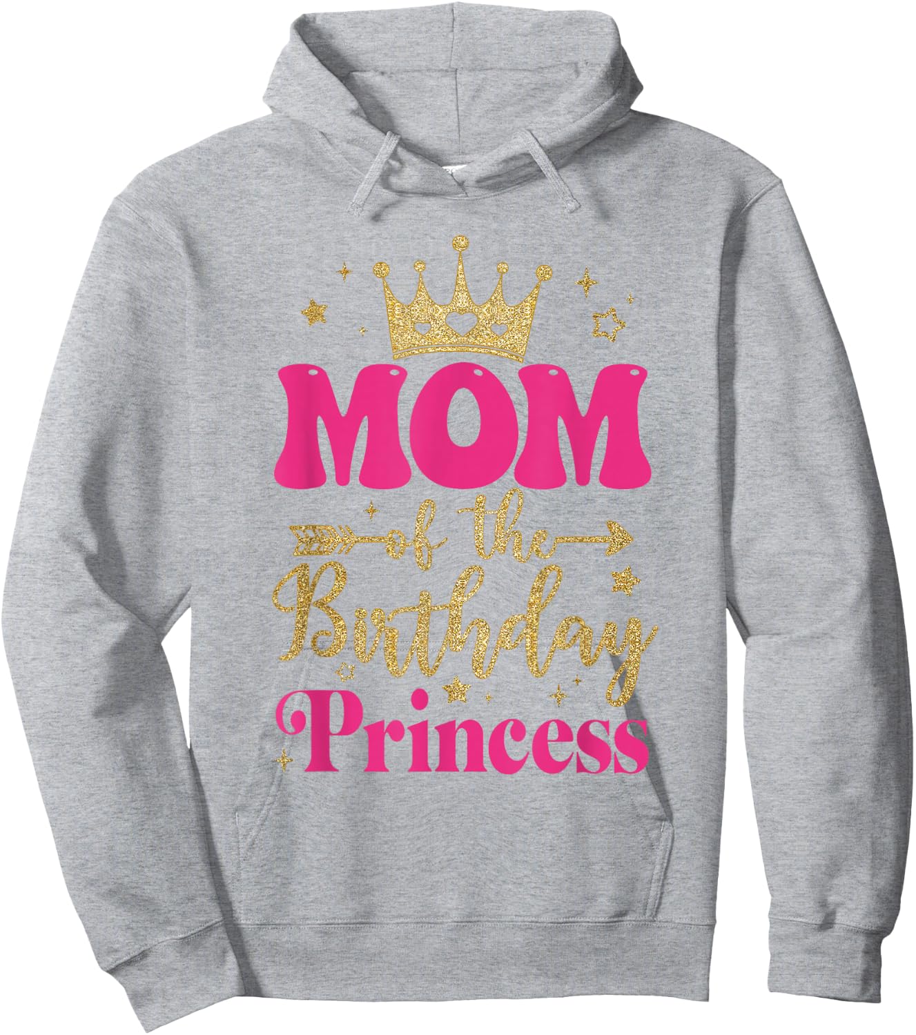 Mom Of The Birthday For Girl 1St Birthday Princess Girl Hoodie - Hoodie | Ash