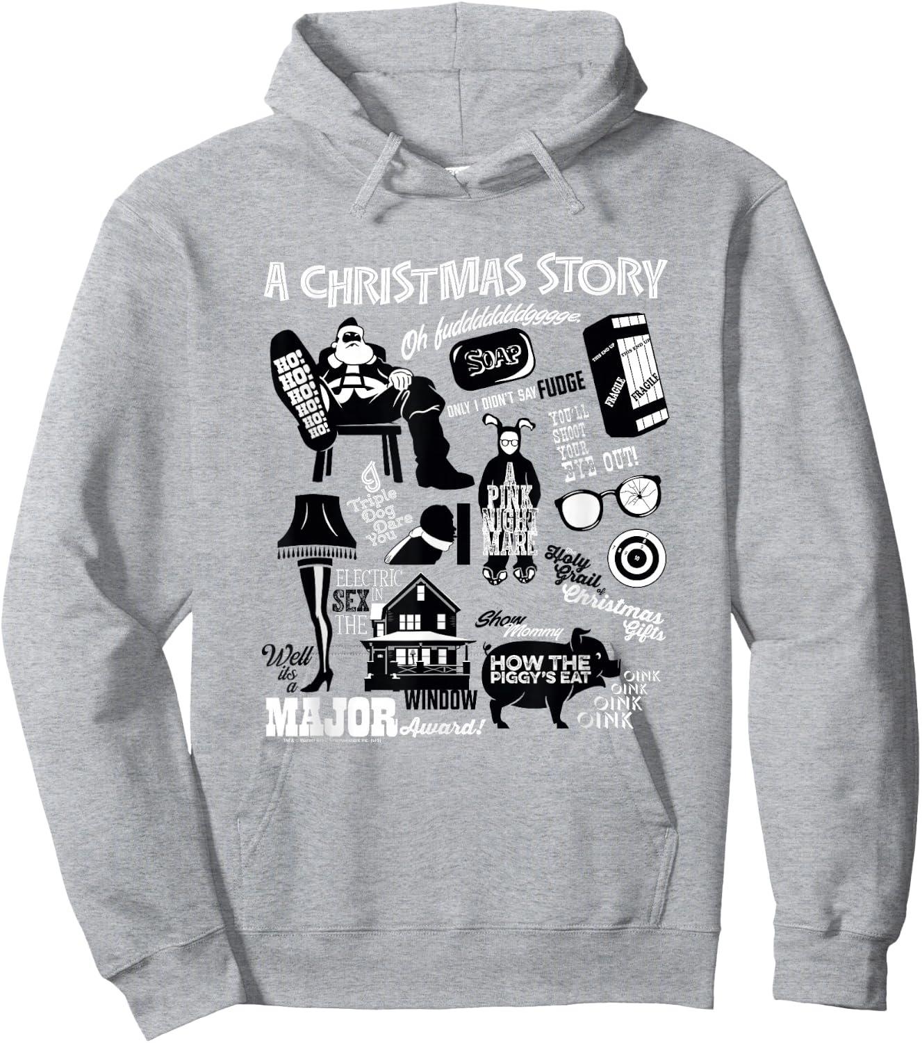 A Christmas Story Highlight Collage Hoodie - Hoodie | Ash