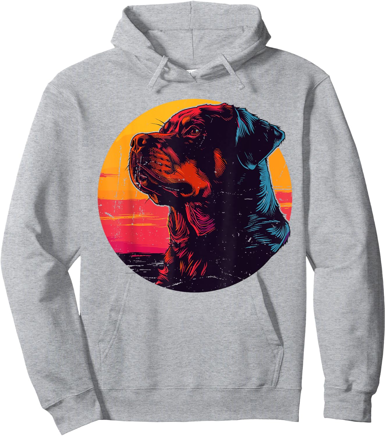 Retro Rottweiler Dog Owner Gift Vintage Rottie Men Women Hoodie - Hoodie | Ash