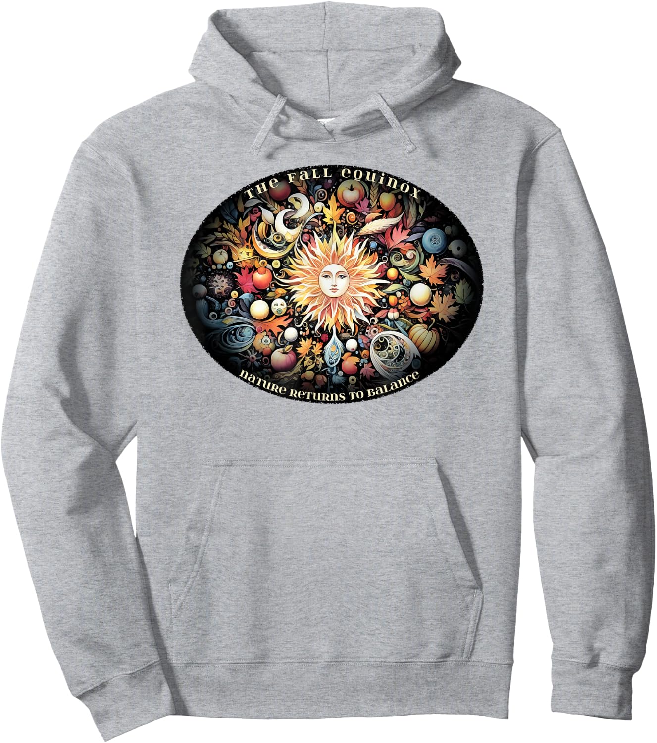 The Autumn Fall Equinox Nature Returns To Balance Hoodie - Hoodie | Ash