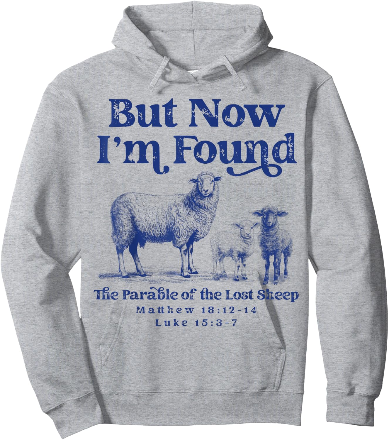 Parable of the Lost Sheep Christian Lamb Bible Scripture Hoodie - Hoodie | Ash