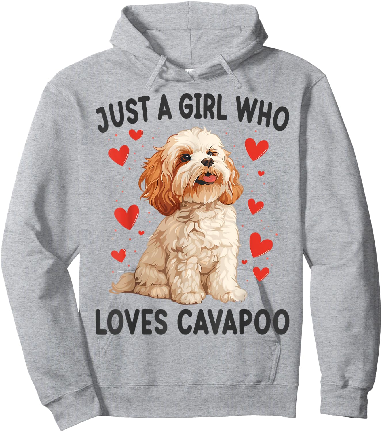 Just a Girl Who Loves Cavapoo Funny Cavapoo Dog Lover Hoodie - Hoodie | Ash