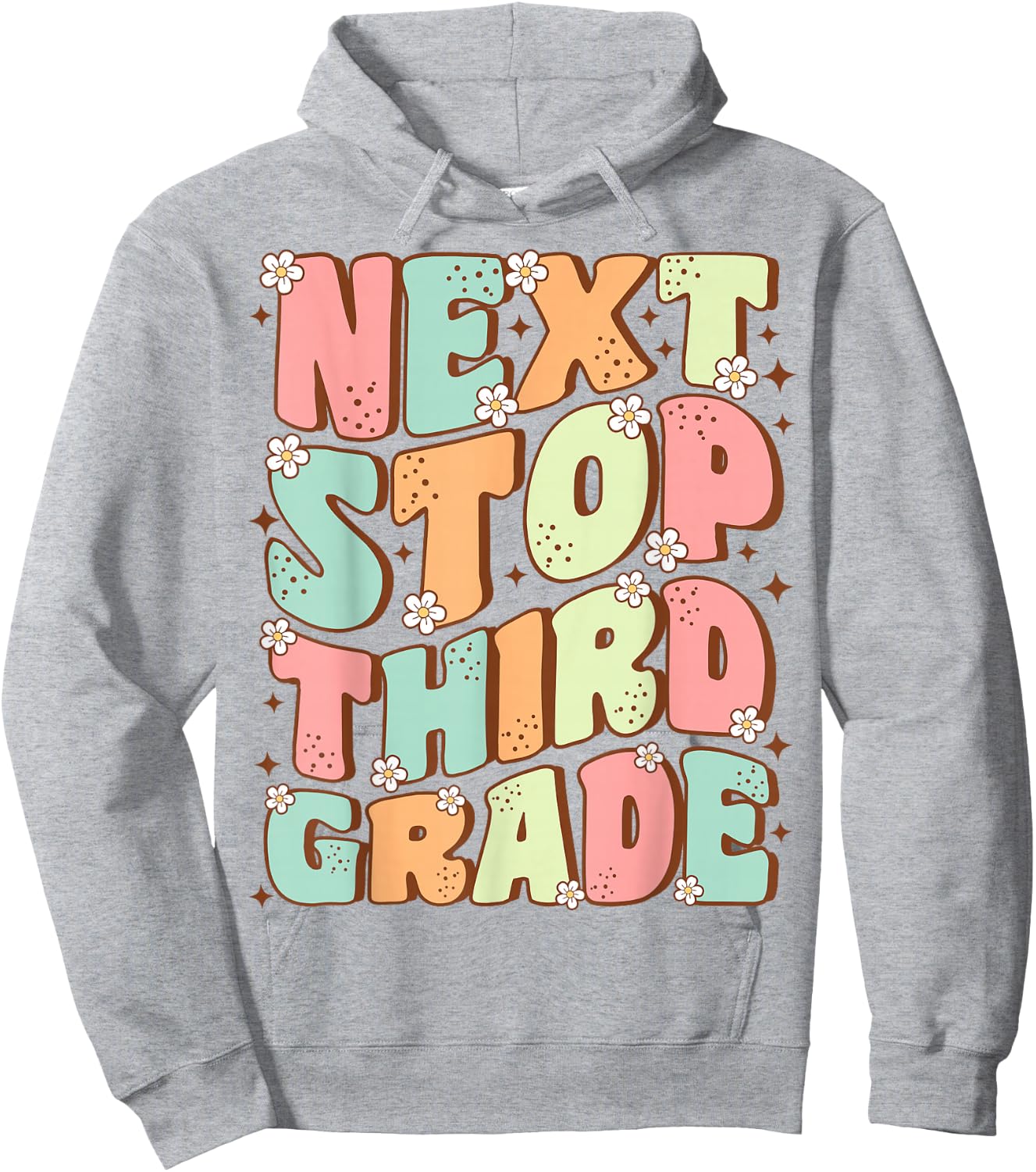 Next Stop Third Grade Cute Groovy Last Day of 2nd Grade Hoodie - Hoodie | Ash