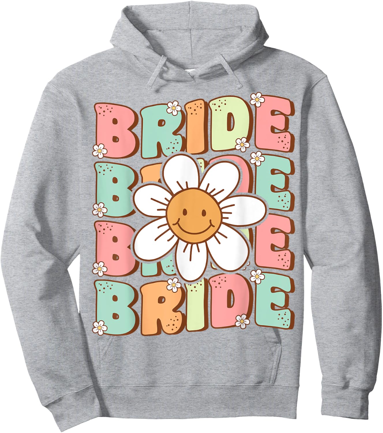 Groovy Bride Matching Bachelorette Party Cute Groovy Wedding Hoodie - Hoodie | Ash