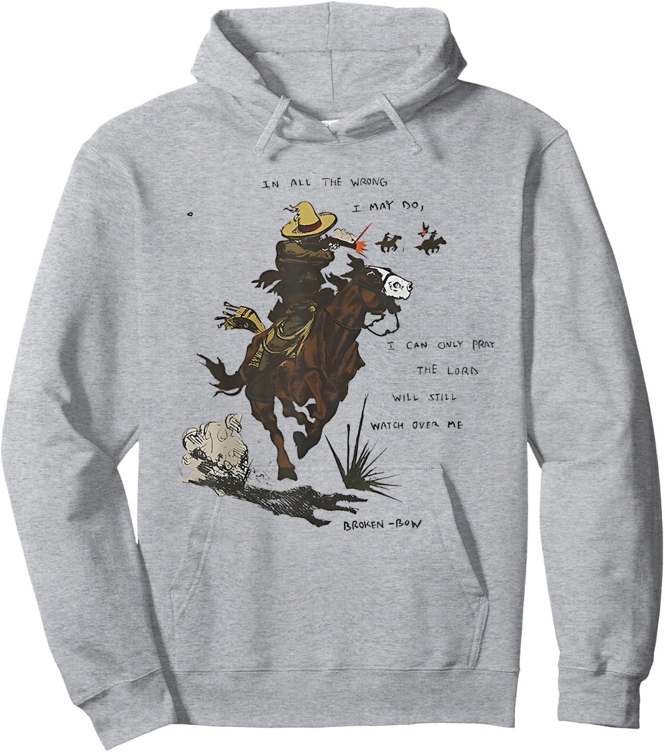 in All The Wrong I May Do I Can Only Pray The Lord Will Hoodie - Hoodie | Ash