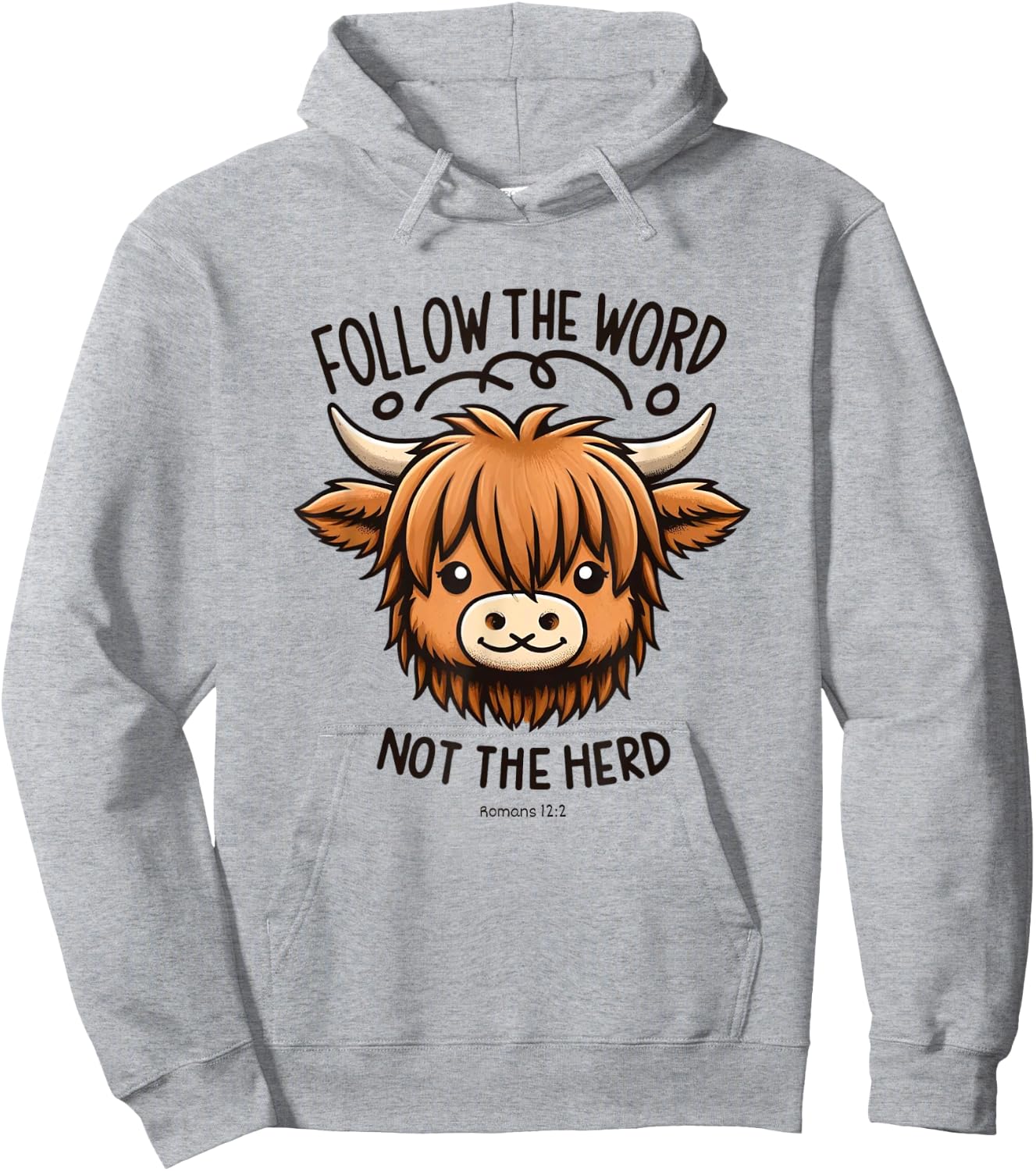 Christian Romans-12:2, FOLLOW THE WORD NOT THE HERD Hoodie - Hoodie | Ash