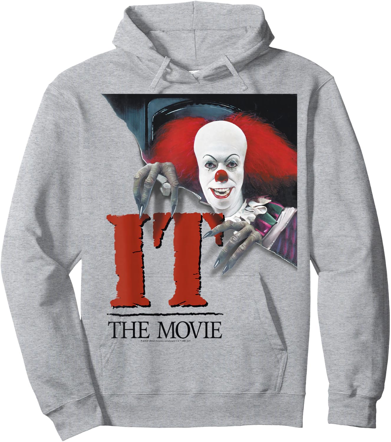 It Miniseries Pennywise Poster Logo Hoodie - Hoodie | Ash