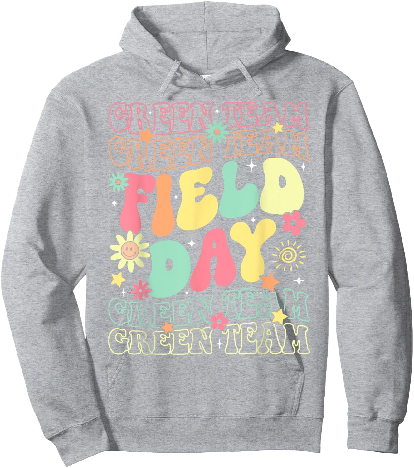 Field Day Green Team Color War Camp Team Game Competition Hoodie - Hoodie | Ash