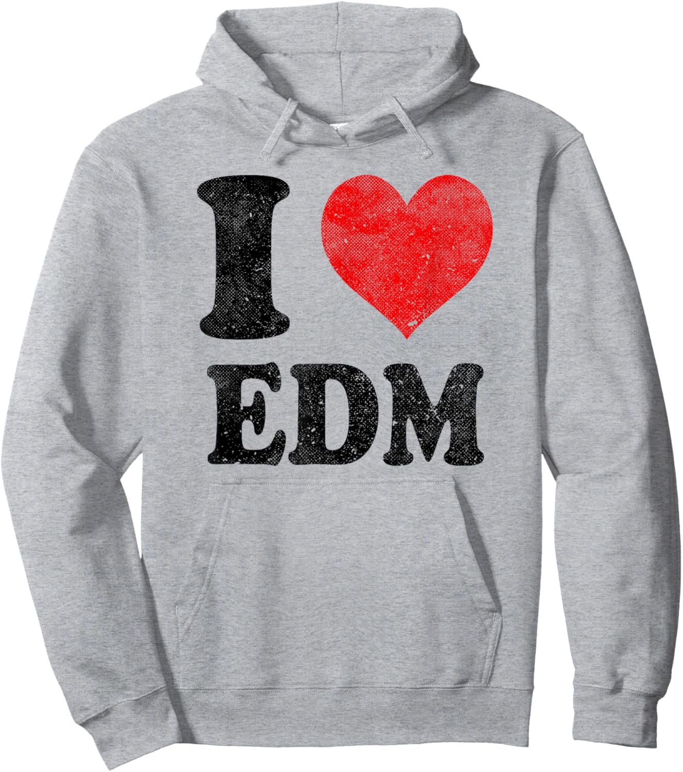 I Love EDM Vintage Hoodie - Hoodie | Ash