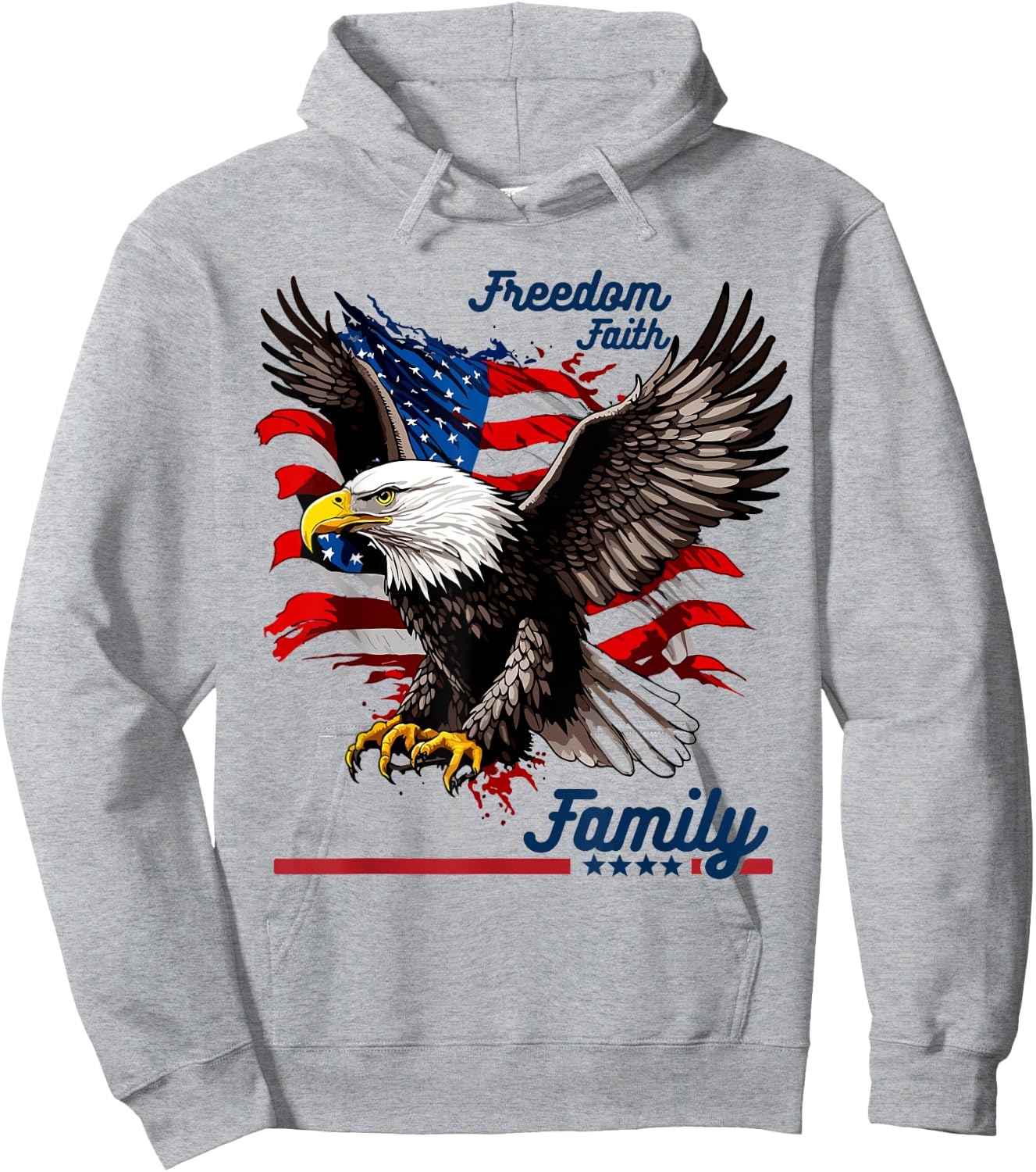 Patriotic Bald Eagle USA Hoodie - Hoodie | Ash