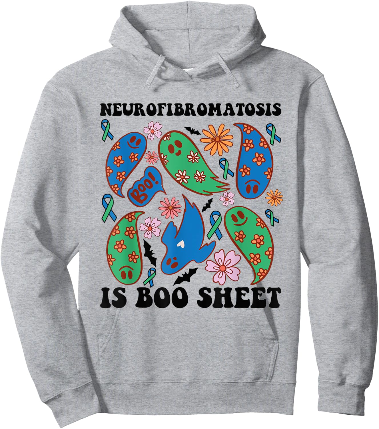 Neurofibromatosis Awareness Halloween Ghosts Sped Teacher Hoodie - Hoodie | Ash