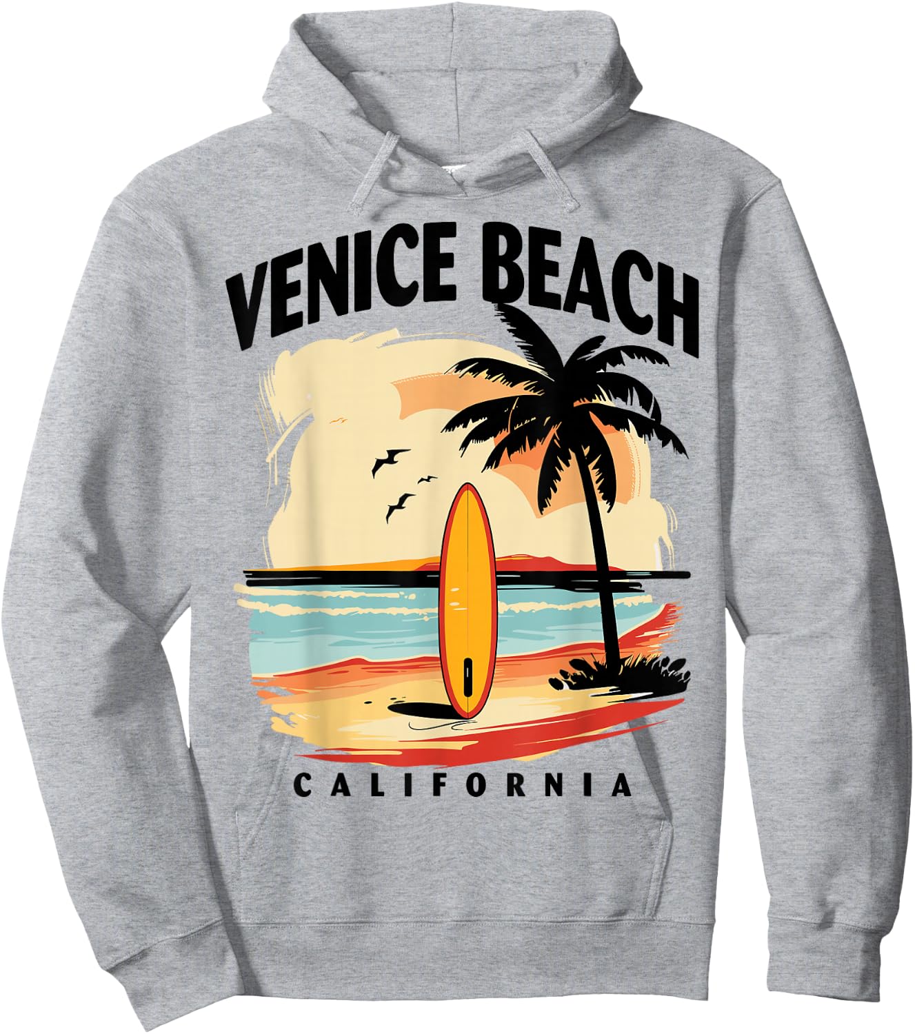 Venice Beach California Surfboard Surfing Men Women Hoodie - Hoodie | Ash