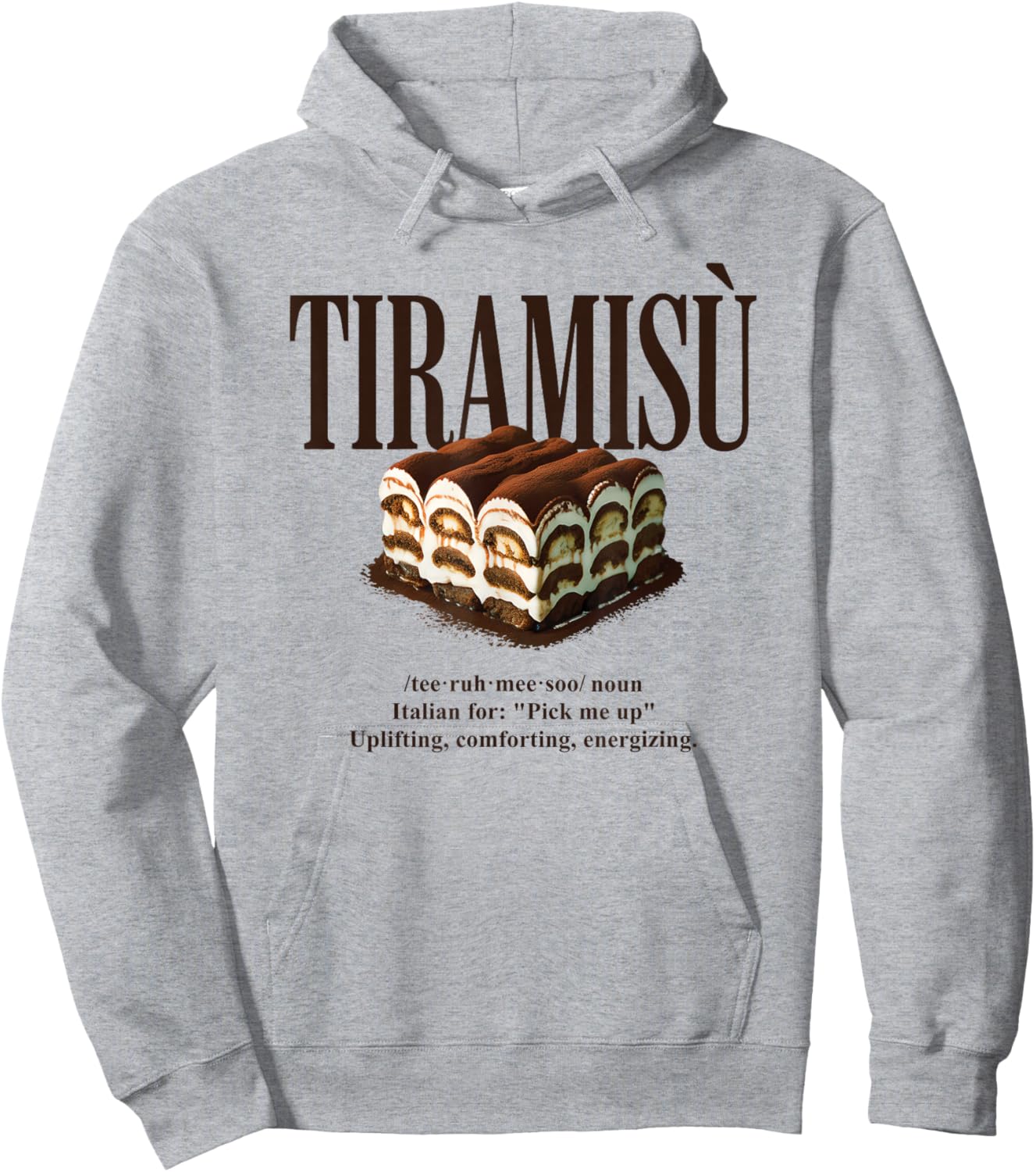 Tiramisu Vintage 90s Italian Food Aesthetic Foodie Dessert Hoodie - Hoodie | Ash