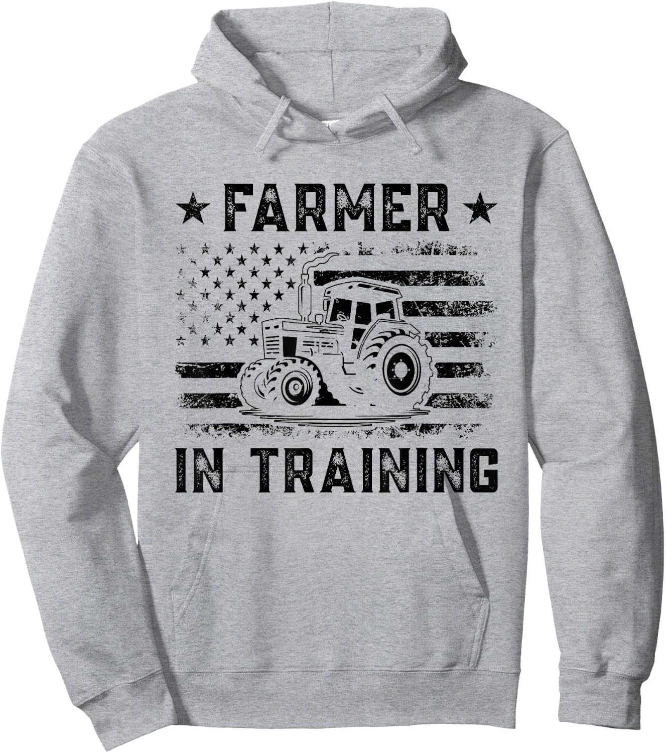 Farmer In Training US American Flag Design For Future Farmer Hoodie - Hoodie | Ash