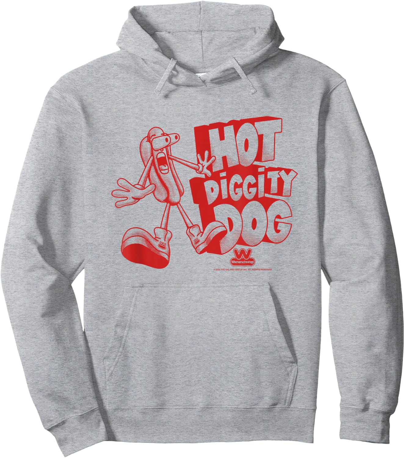 Wienerschnitzel Hot Diggity Dog The Delicious One Vintage Hoodie - Hoodie | Ash