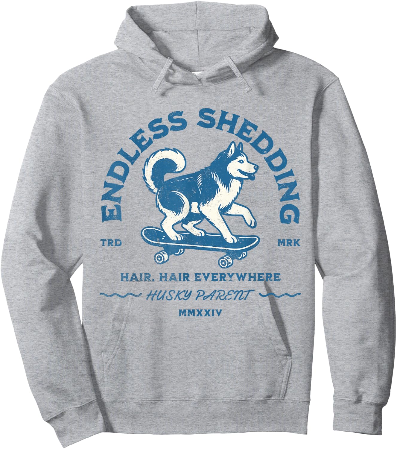 Siberian Husky Funny Skating Shedding Dog Pet Parent Women Hoodie - Hoodie | Ash