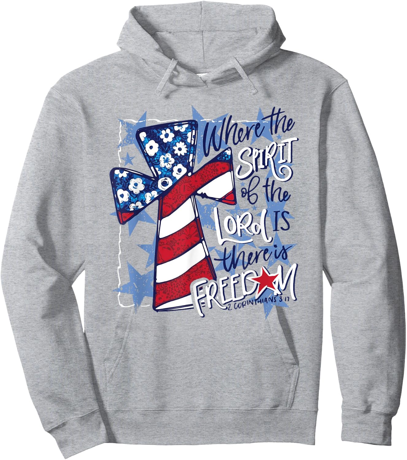 Where the Spirit of the Lord is There is Freedom Hoodie - Hoodie | Ash