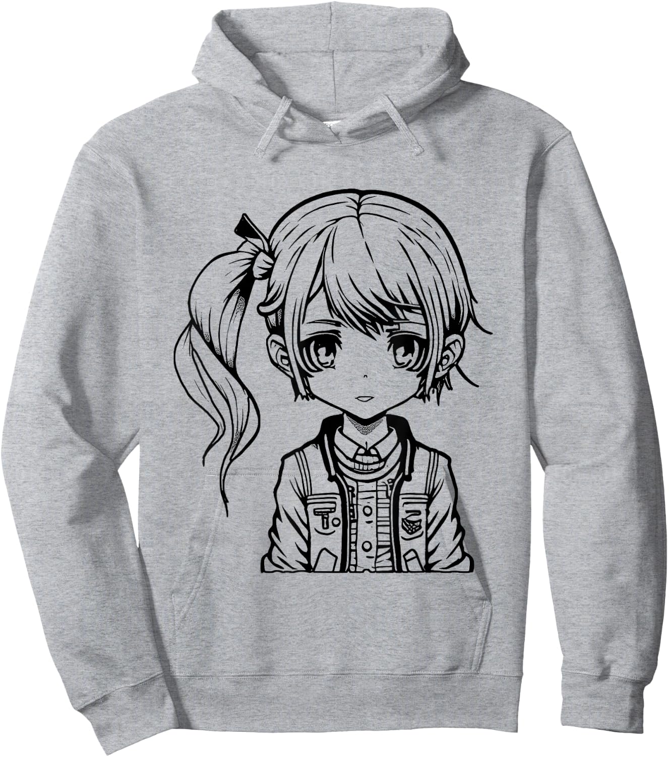 Coloring anime girl and painting them yourself Hoodie - Hoodie | Ash