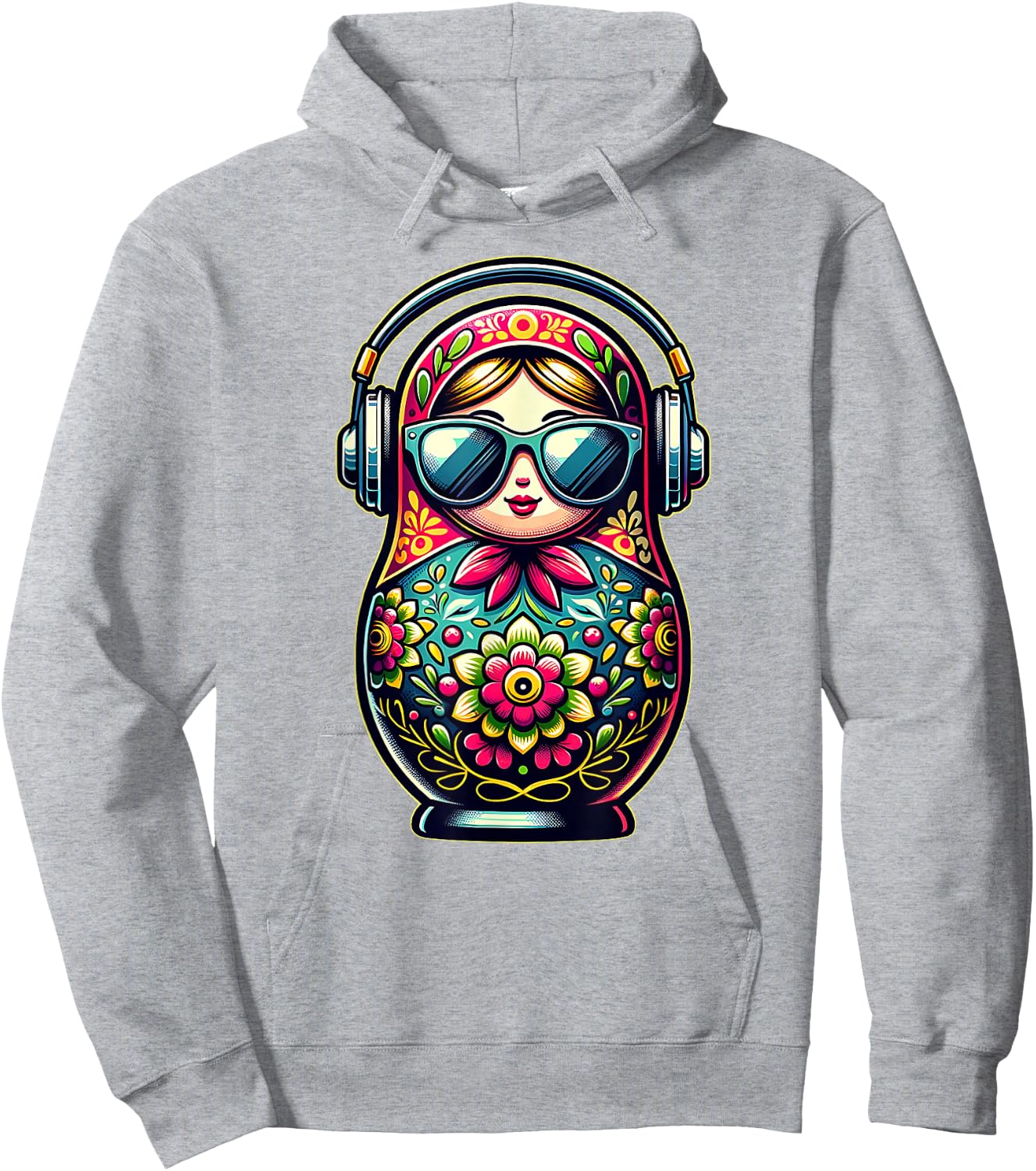 Russian Matryoshka Music Russia Russian Matryoshka Hoodie - Hoodie | Ash