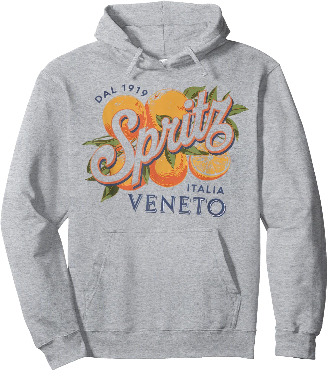 Spritz Veneto Italia Vintage Orange Wine Cocktail Hoodie - Hoodie | Ash