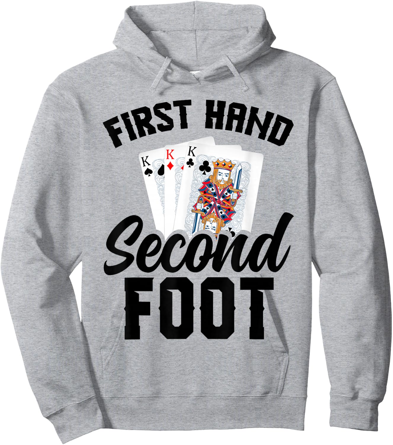 Hand Foot Player Card Game Set Card Holder Hand & Foot Hoodie - Hoodie | Ash