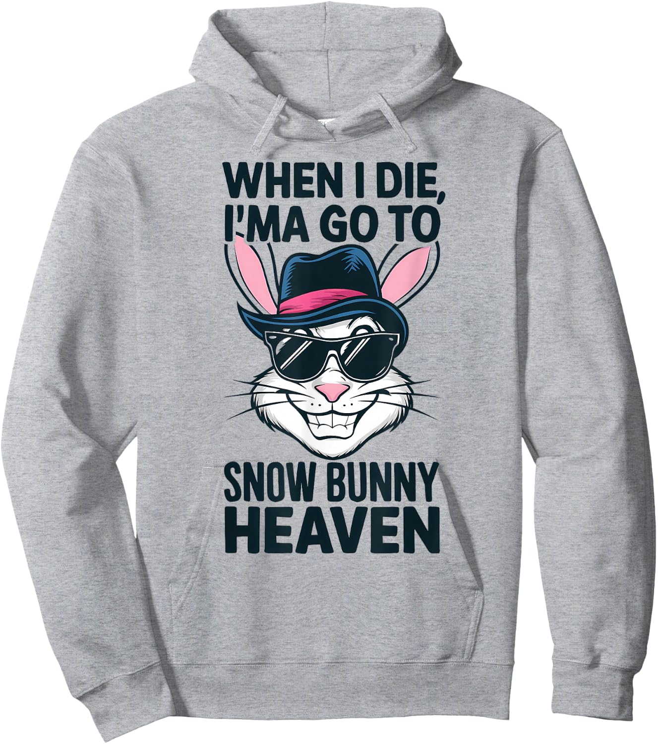 Lounge King Clothing Snow Bunny Heaven Hoodie - Hoodie | Ash