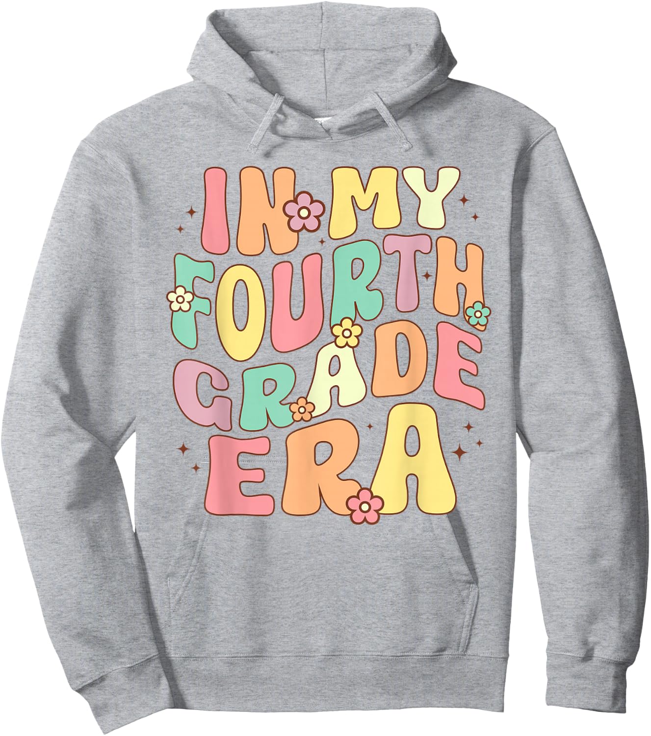 In My Fourth Grade Era 4th Grade Groovy Back to School Hoodie - Hoodie | Ash