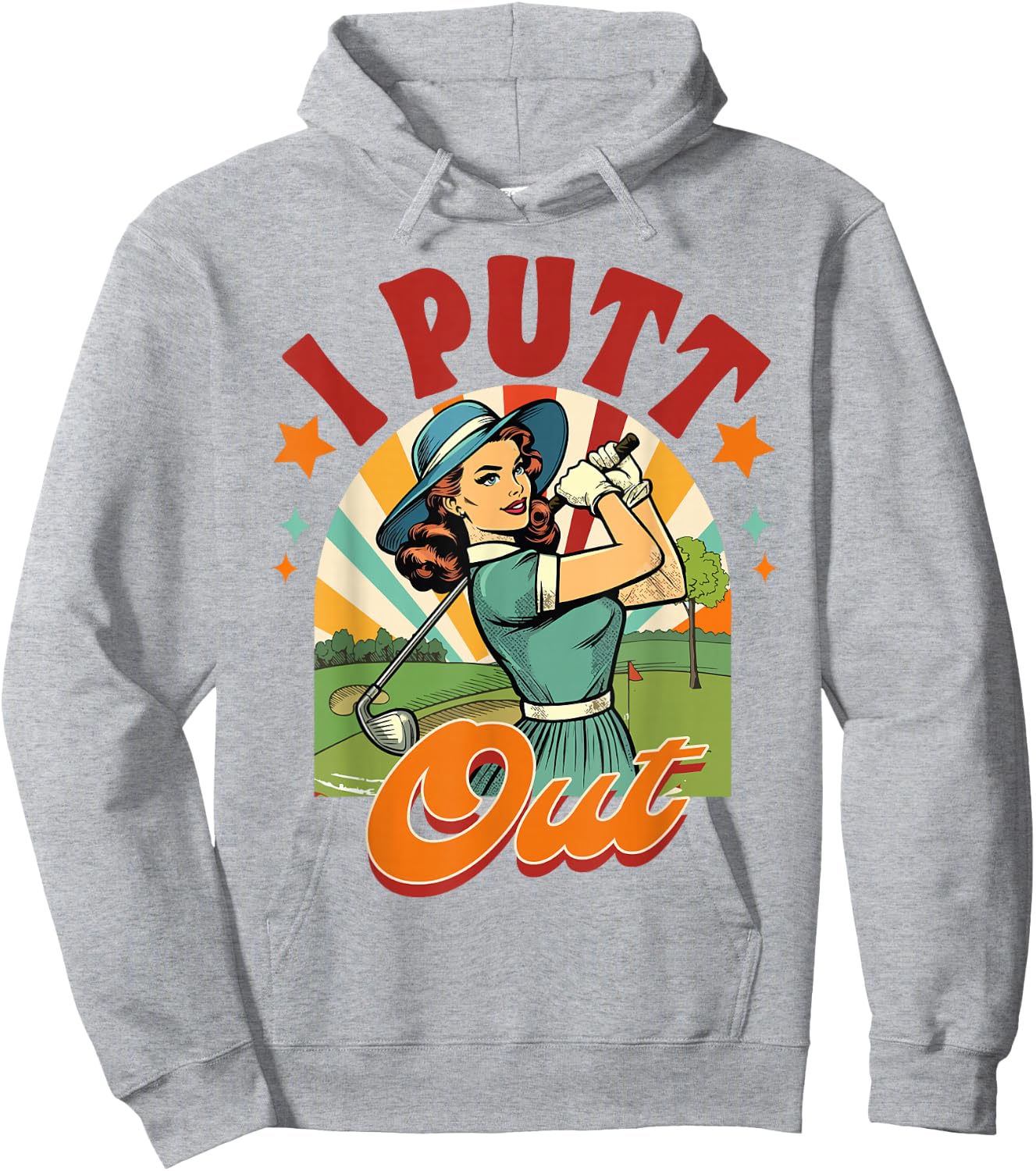 Golf Player Golfer Golf Club Par Time I Putt Out Hoodie - Hoodie | Ash