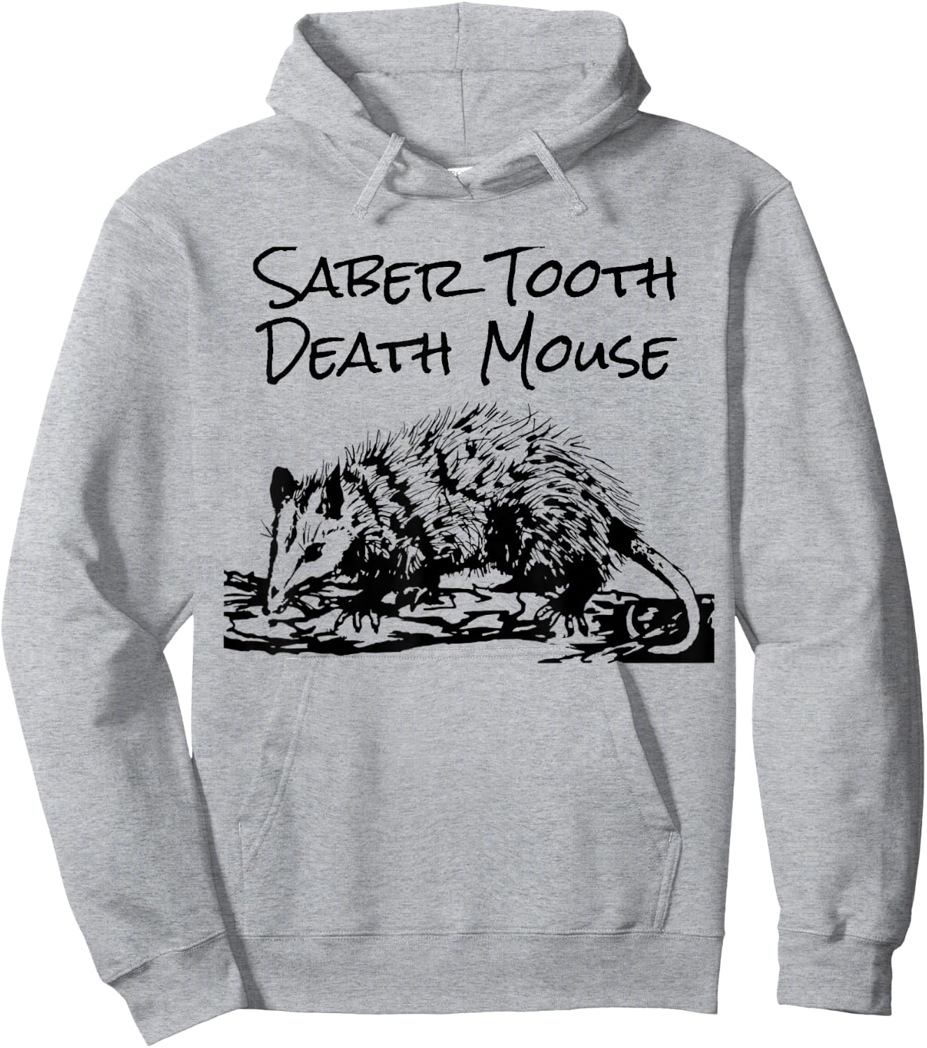 Funny Saber Tooth Death Mouse Opossum Lover Joke Hoodie - Hoodie | Ash