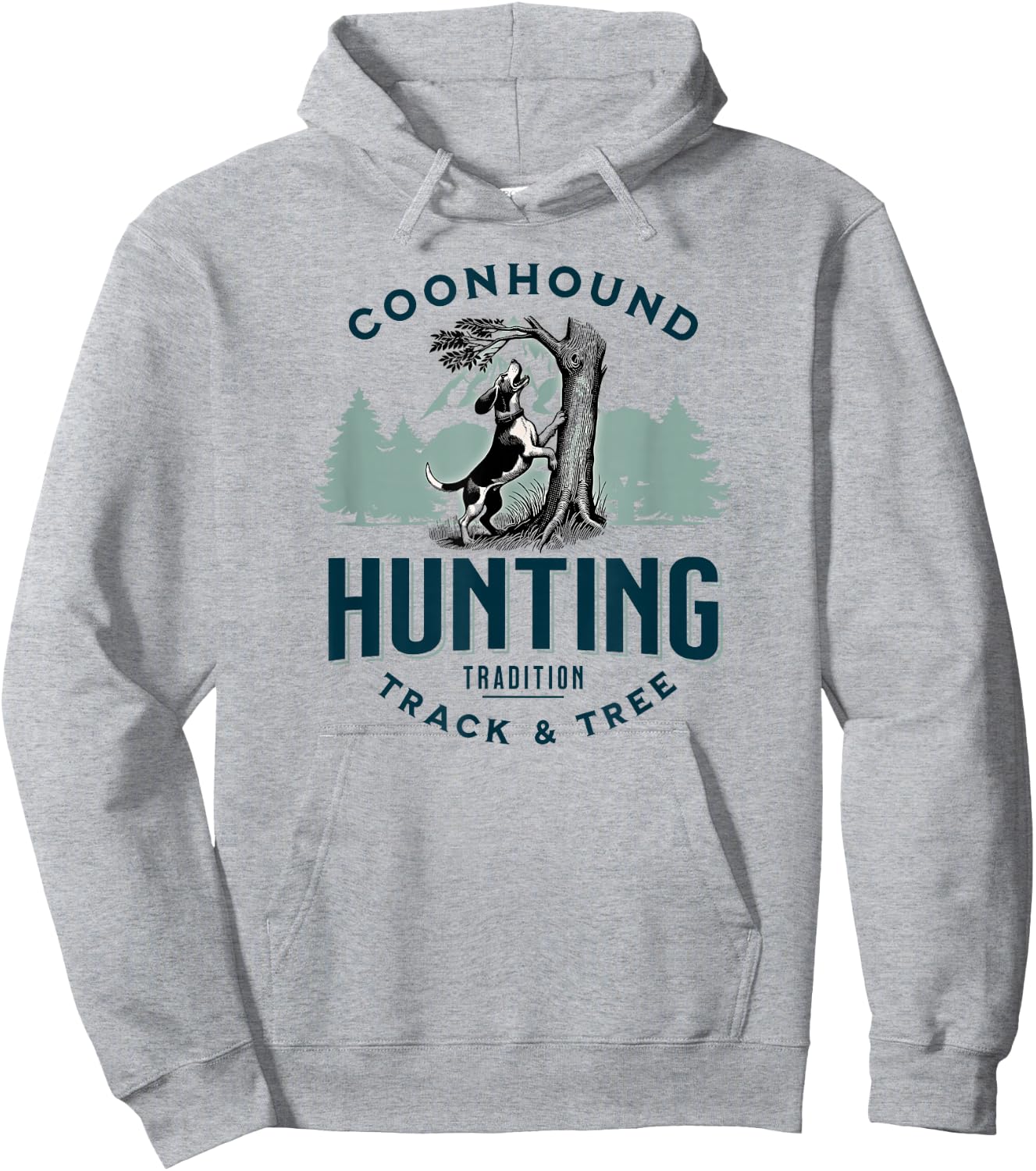 Treeing Walker Coonhound Hunting: Tradition, Track & Tree Hoodie - Hoodie | Ash