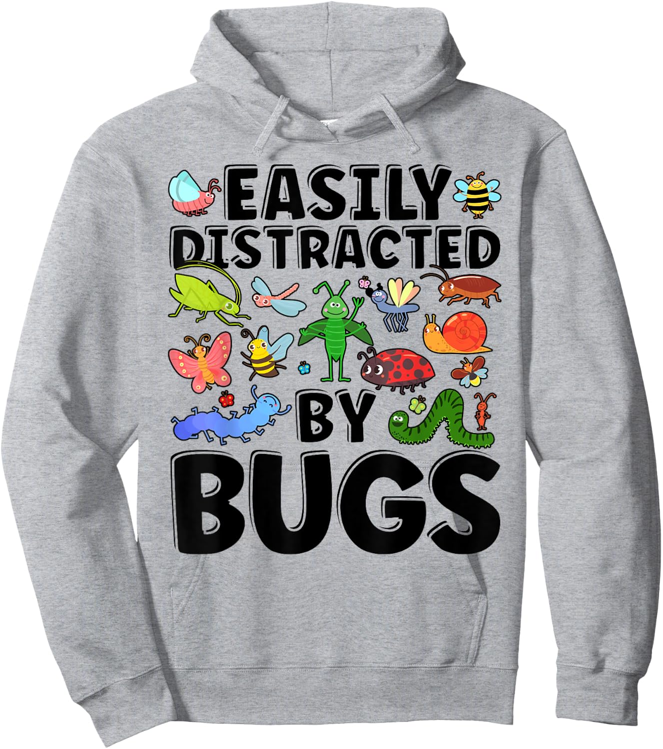 Funny Easily Distracted By Bugs Teacher Entomologist Women Kids Hoodie - Hoodie | Ash