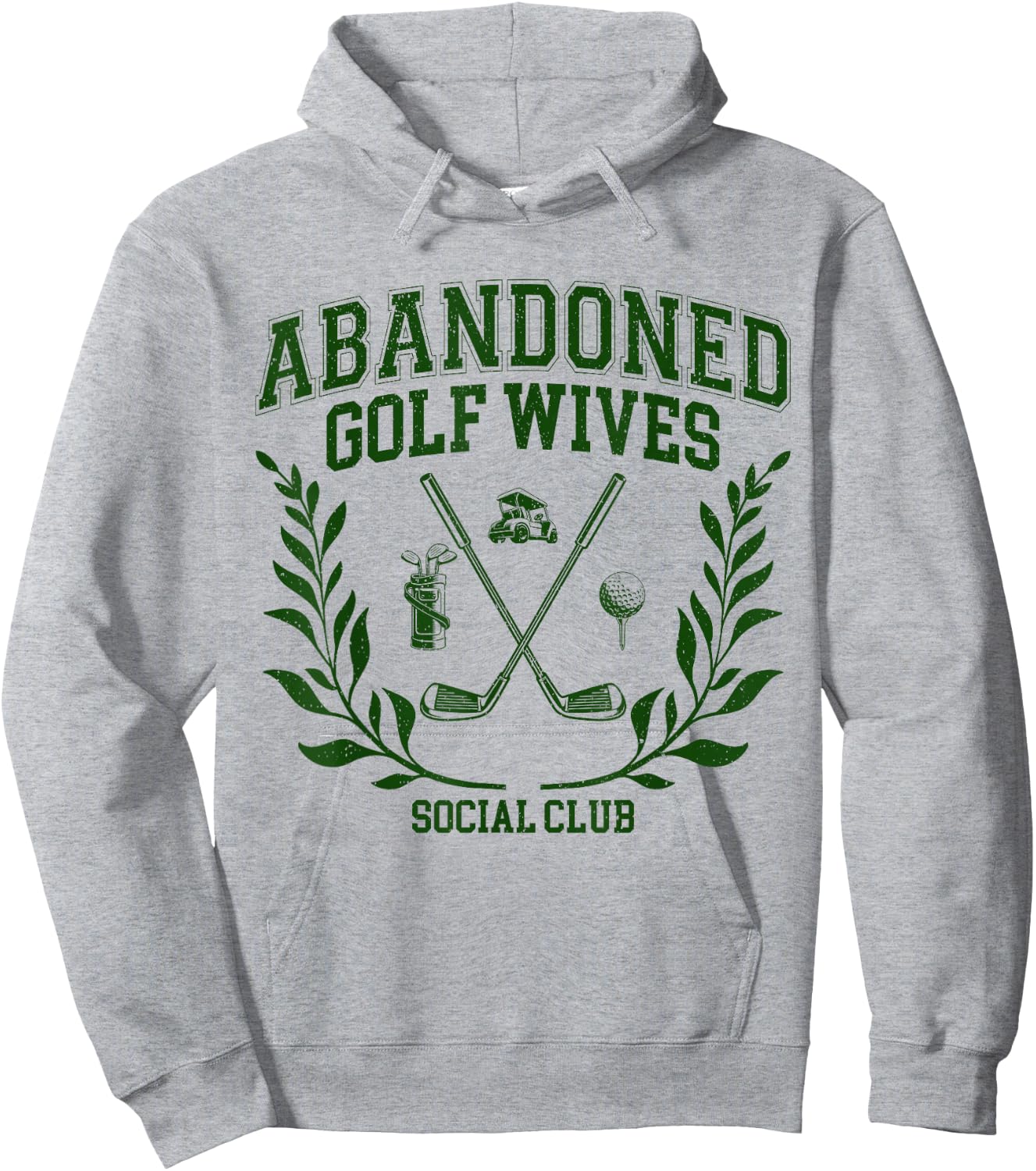 Abandoned Golf Wives Social Club Retro Golf Gift Hoodie - Hoodie | Ash