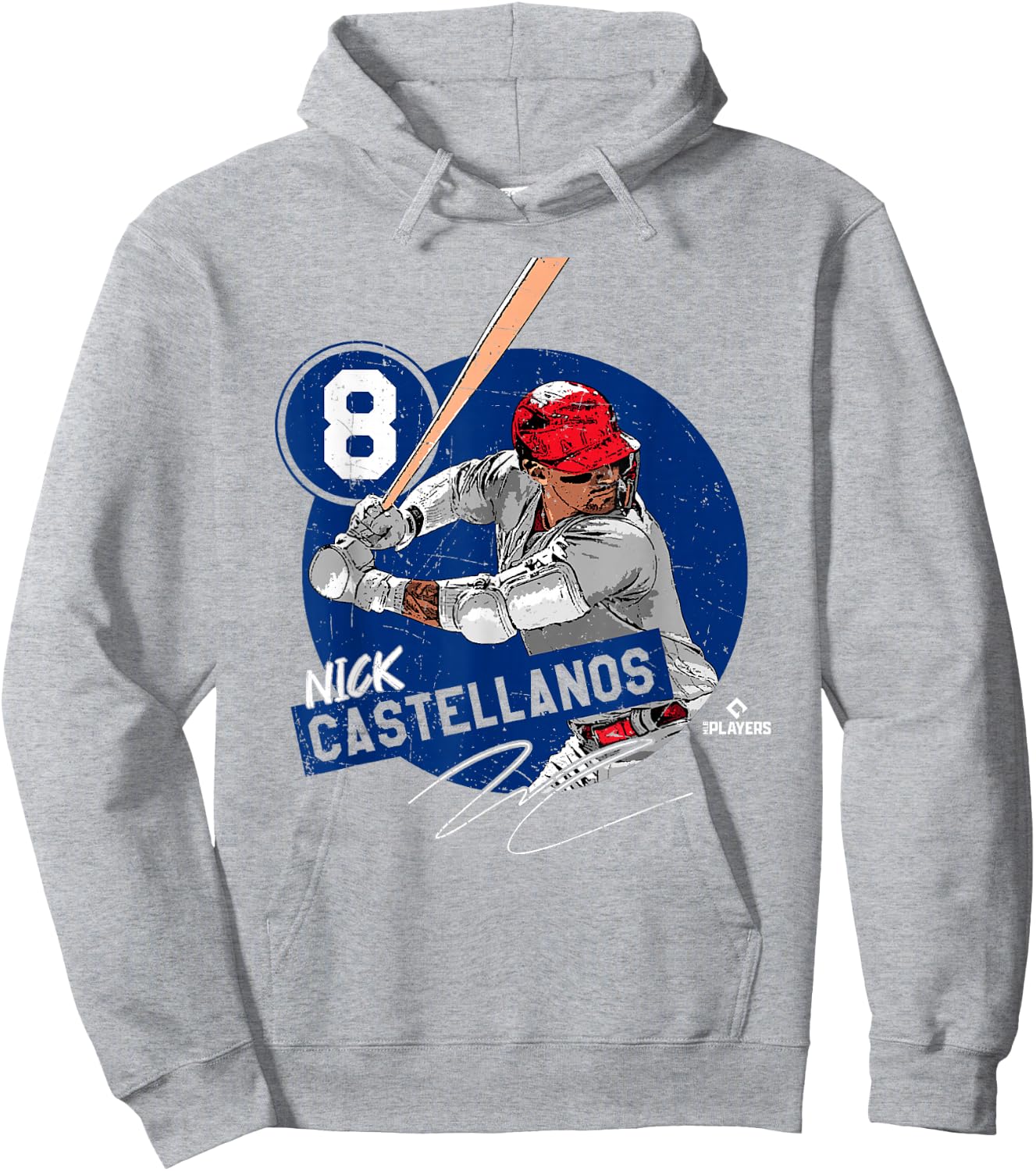 Nick Castellanos | Philadelphia MLB Players | MLBCAS4017 - S Hoodie - Hoodie | Ash