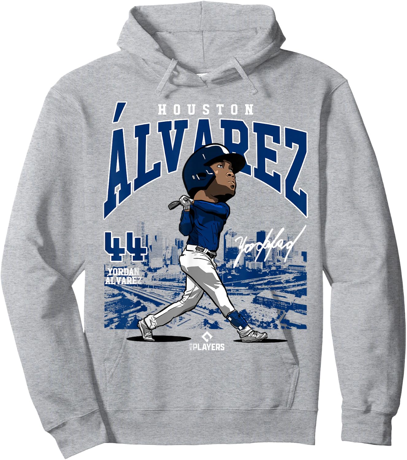 Yordan Alvarez | Houston Baseball MLB Players | MLBALV4051-S Hoodie - Hoodie | Ash