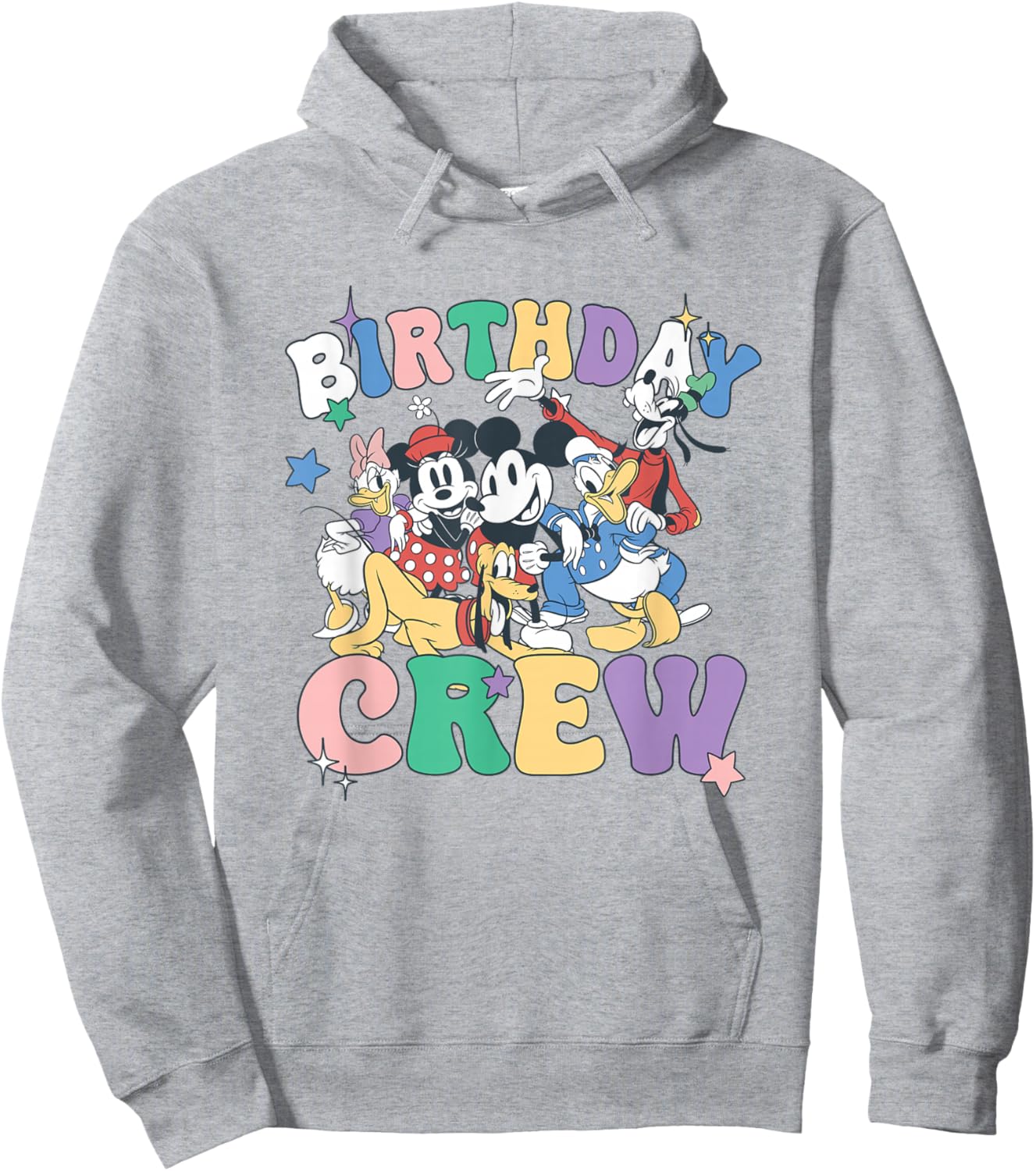 Disney Mickey And Friends Birthday Crew Vintage Group Hoodie - Hoodie | Ash