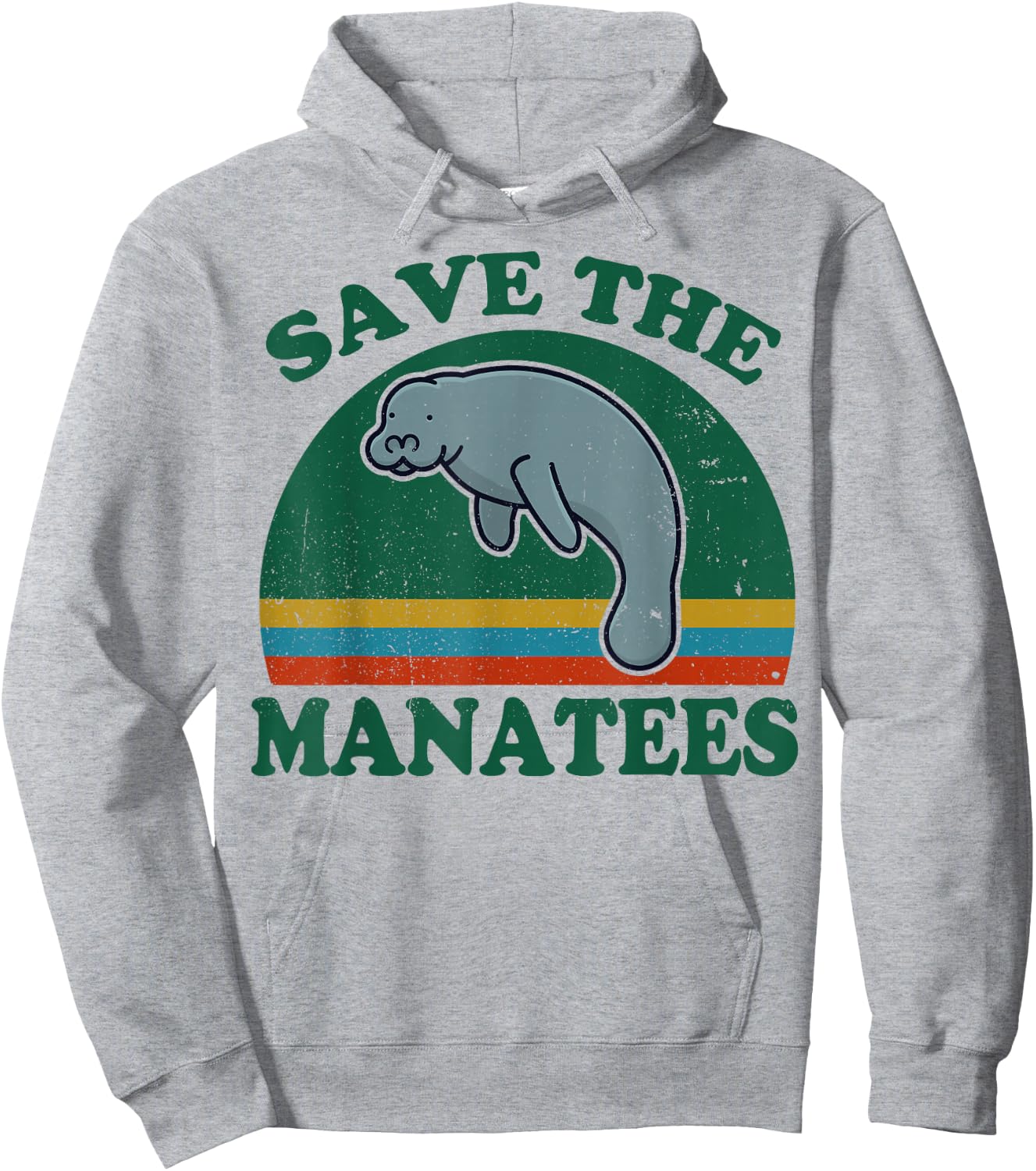 Manatee-Shirt Save The Manatee Funny Chubby Mermaid Gift Hoodie - Hoodie | Ash